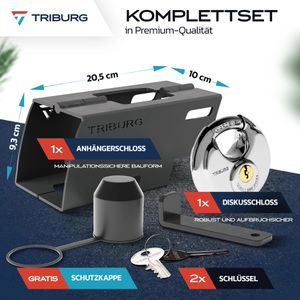 Produktbild für Anhängerschloss TRIBURG mit Diskusschloss