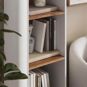 Produktbild für Bücherregal Vicco Ludus, weiß / eiche