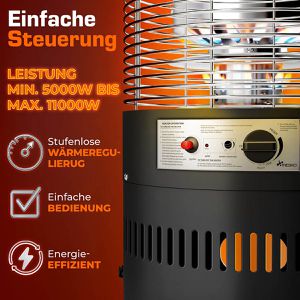 Produktbild für Heizstrahler Tresko TKTHF-001, schwarz, outdoor