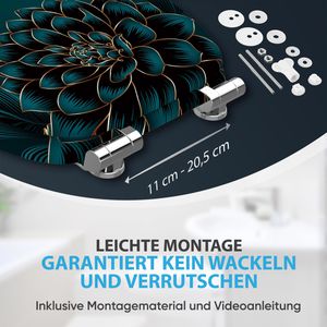 Produktbild für WC-Sitz Sanilo Dahlien A539600, oval, aus Holz