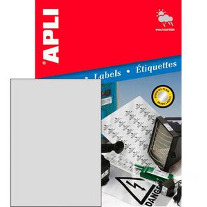 Typenschild-Etiketten APLI 10071, silber