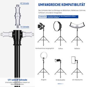 Produktbild für Stativ Neewer ST-260AC, Höhe bis 260 cm