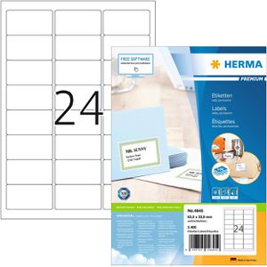 Adressetiketten Herma 4645 Premium, weiß