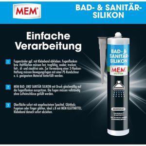 Produktbild für Silikon MEM Bad- &amp; Sanitär, silbergrau