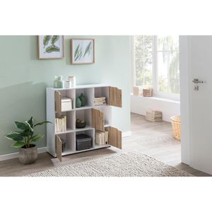 Produktbild für Bücherregal Wohnling WL5.526, weiß / sonoma eiche