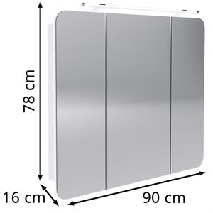 Produktbild für Spiegelschrank Fackelmann Milano 84273, weiß