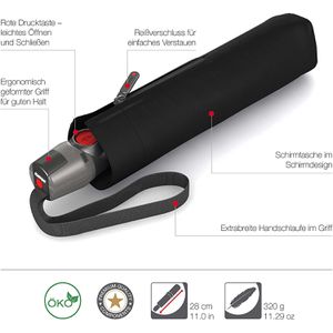 Produktbild für Regenschirm Knirps T.200 M Duomatic, black, sturmfest