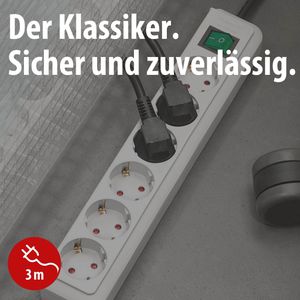 Produktbild für Steckdosenleiste Brennenstuhl Eco-Line, 3m Kabel