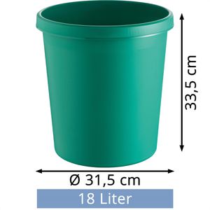 Produktbild für Papierkorb Helit H6105852, the german, grün