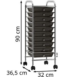 Produktbild für Schubladenwagen vidaXL 320403, mit 10 Schubladen