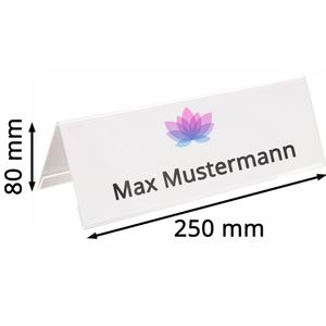 Produktbild für Tischnamensschilder Böttcher-AG Premium, glasklar, ca. A4