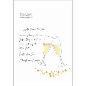 Produktbild für Briefpapier LUMA AM-BPA-03, Sektgläser, A4