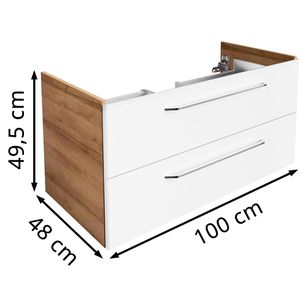 Produktbild für Waschbeckenunterschrank Fackelmann Milano, 84215, hängend