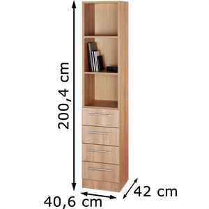 Produktbild für Kombischrank Hammerbacher Solid 7600, nussbaum
