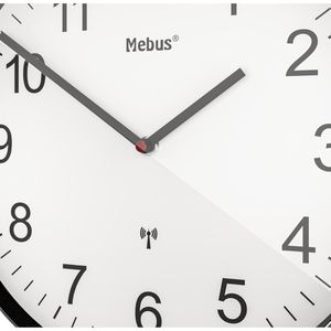 Produktbild für Wanduhr Mebus 14121, Aluminium, analog, Funkuhr