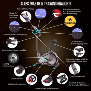 Produktbild für Ergometer Christopeit EM 8000, 12kg Schwungmasse, Upright-Bike