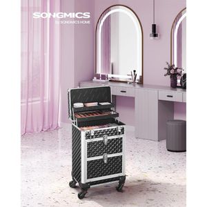 Produktbild für Kosmetikkoffer Songmics JHZ08BK, Trolley, groß
