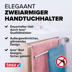 Produktbild für Handtuchhalter Tesa Elegaant 40432, silber