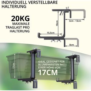 Produktbild für Blumenkastenhalterung Plastard FE-00510, anthrazit