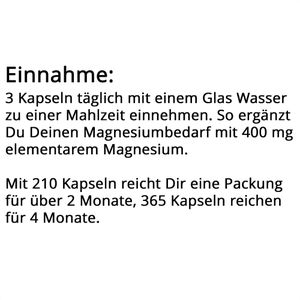 Produktbild für Magnesium gloryfeel Citrat, 210 Kapseln