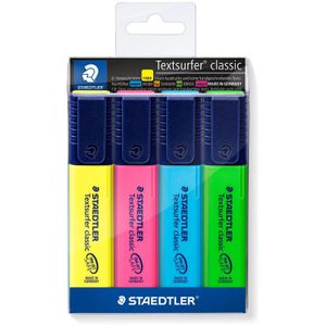 Produktbild für Textmarker Staedtler Textsurfer Classic, 4 Stück