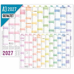 Produktbild für Plakatkalender Häfft 12372-5, Rainbow gefalzt, Jahr 2027