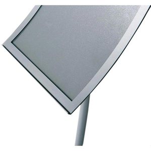 Produktbild für Infoständer Update-Displays Arc aus Stahl, silber, A4