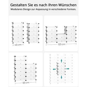 Produktbild für Schuhregal Songmics LPC10W, aus Kunststoff
