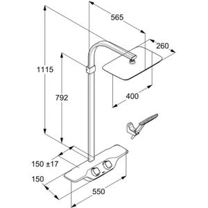 Produktbild für Duschsystem KLUDI COCKPIT Discovery, verchromt