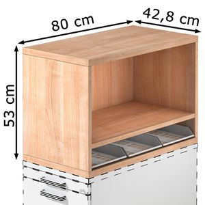 Produktbild für Aufsatzschrank Hammerbacher SCA1, nussbaum