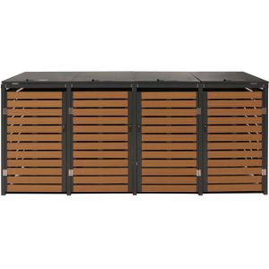 Produktbild für Mülltonnenbox Mendler HWC-K14, WPC/Metall