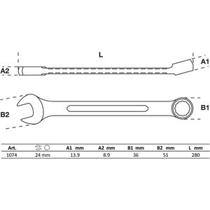 Produktbild für Maulschlüssel BGS-technic 1074