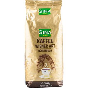 Gina Wiener Kaffee ganze Bohnen 1 kg Kaffee