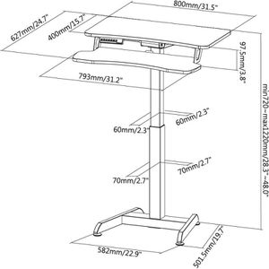Produktbild für Computertisch LogiLink EO0014, schwarz