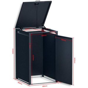 Produktbild für Mülltonnenbox Metzler MMB-1-1X-AN, Metall