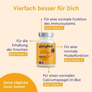 Produktbild für Vitamin-D gloryfeel 400 Tabletten