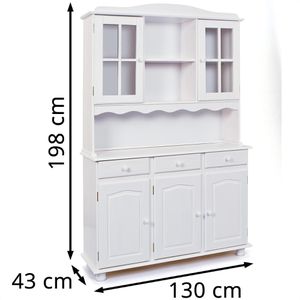 Produktbild für Küchenschrank Inter-Link Siena, weiß, (BxH) 130 x 198 cm