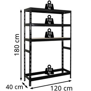 Produktbild für Reifenregal PROREGAL TIGER, schwarz, für 6 Reifen