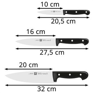 Produktbild für Messerset Zwilling TWIN Chef 2 34930-006, 3-teilig