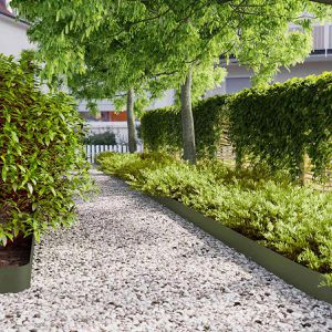 Produktbild für Rasenkante vidaXL 860145, olivegrün, UV-beständig, flexibel