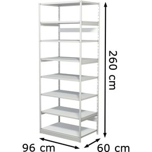 Produktbild für Aktenregal Kerkmann Progress 500, 50941111, aus Metall