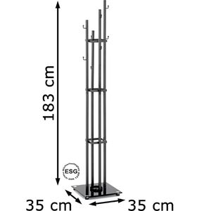 Produktbild für Garderobenständer Haku-Möbel Leander, anthrazit