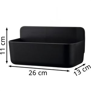 Produktbild für Duschablage Tesa Lavaa M, schwarz matt