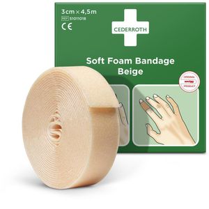 Pflaster Cederroth Soft Foam Bandage, beige, 1 Rolle