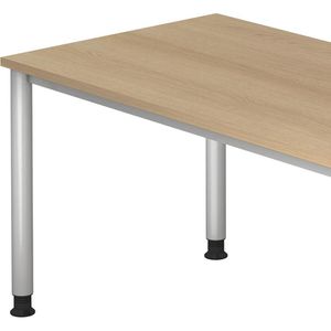 Produktbild für Schreibtisch Hammerbacher H-Serie, eiche / silber