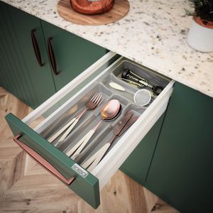 Produktbild für Besteckkasten Sossai Divio, anthrazit, aus Kunststoff