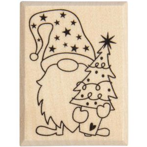 Produktbild für Motivstempel Rayher 29239000 Wichtel Theo, aus Holz