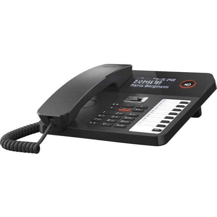 Gigaset Telefon DESK 800A, schwarz, schnurgebunden, mit Anrufbeantworter –  Böttcher AG