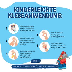 Produktbild für Temporäre-Tattoos Papierdrachen B005-001-010