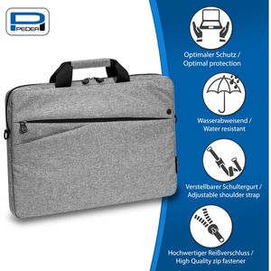 Produktbild für Laptoptasche Pedea Fashion, 66063061 grau/schwarz